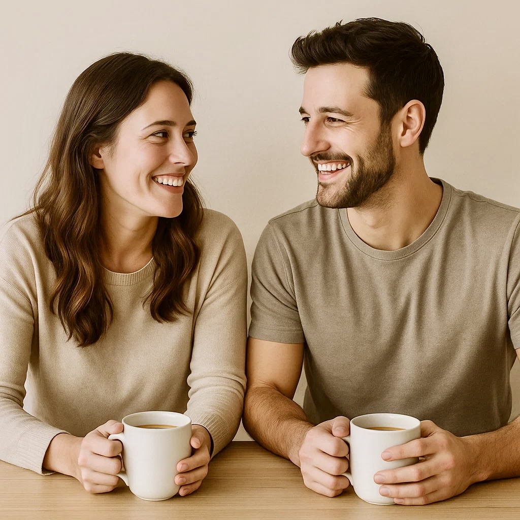 intimität ohne Druck - gemeinsames lachen